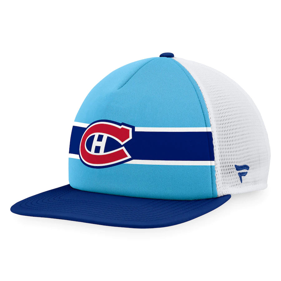 Montreal Canadiens NHL Fanatics Branded Men's Light Blue Special Edition 2.0 Foam Front Trucker Snapback