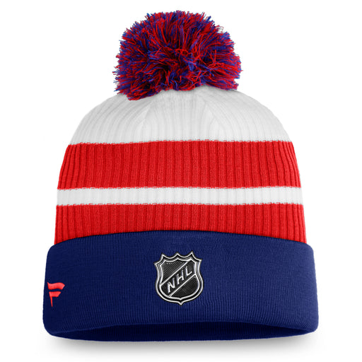 Montreal Canadiens NHL Fanatics Branded Men's Tricolor Special Edition Beanie Cuff Pom Knit Hat