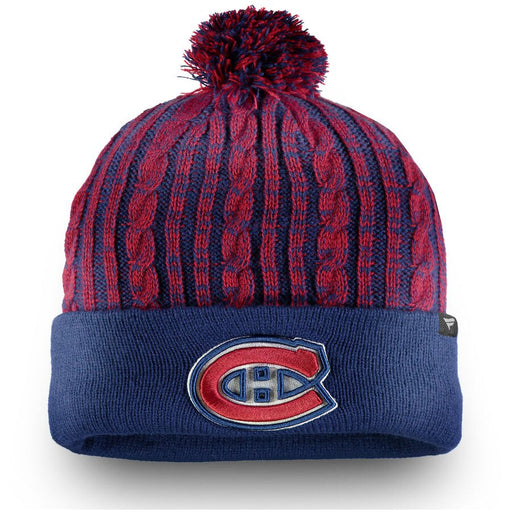 Montreal Canadiens NHL Fanatics Branded Women's Red/Navy Ace Pom Knit Hat