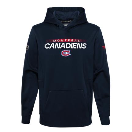 Montreal Canadiens NHL Fanatics Branded Youth Navy Rinkside Fleece Pullover Hoodie