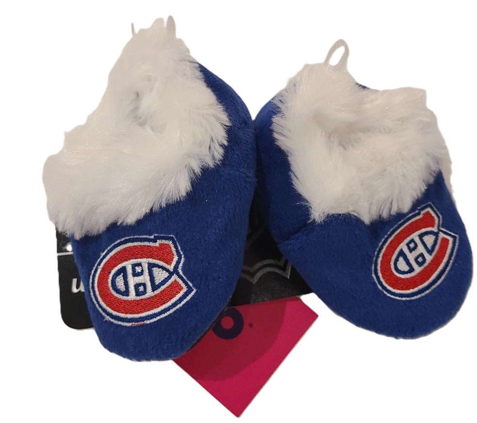 Canadiens de Montréal NHL FOCO Pantoufles en tricot poly bleu royal pour bébé