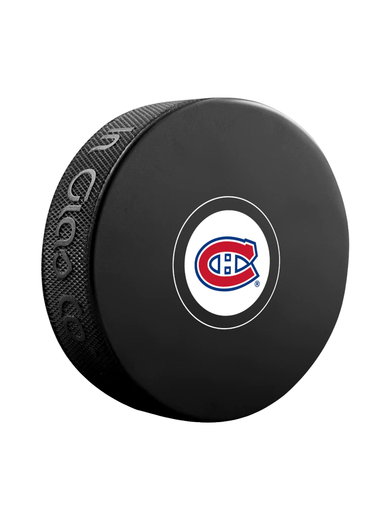 Montreal Canadiens NHL Inglasco Autograph Souvenir Hockey Puck