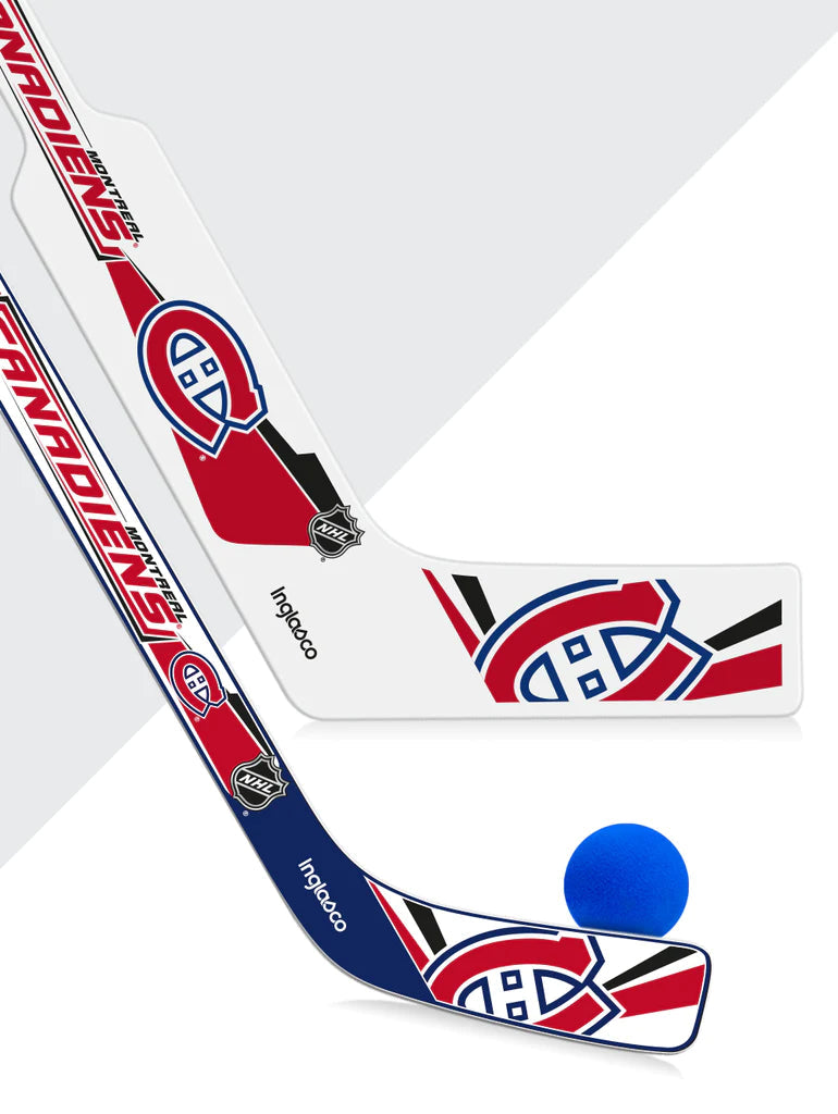 Montreal Canadiens NHL Inglasco Breakaway Plastic Mini Hockey Stick Set