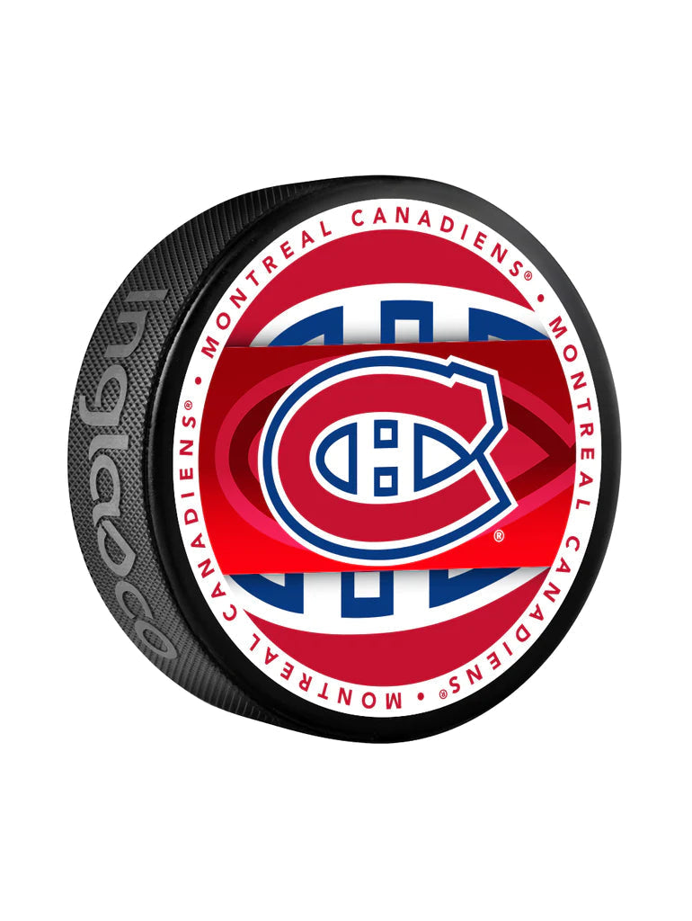 Montreal Canadiens NHL Inglasco Medallion Souvenir Hockey Puck