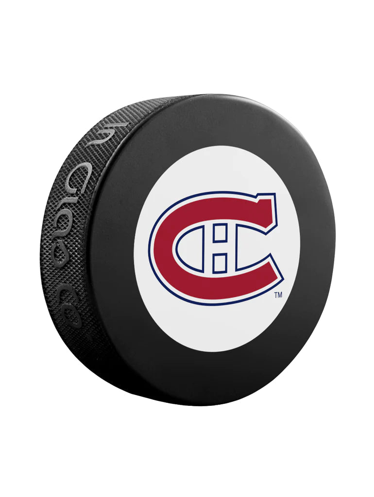 Montreal Canadiens NHL Inglasco Vintage Logo Souvenir Hockey Puck