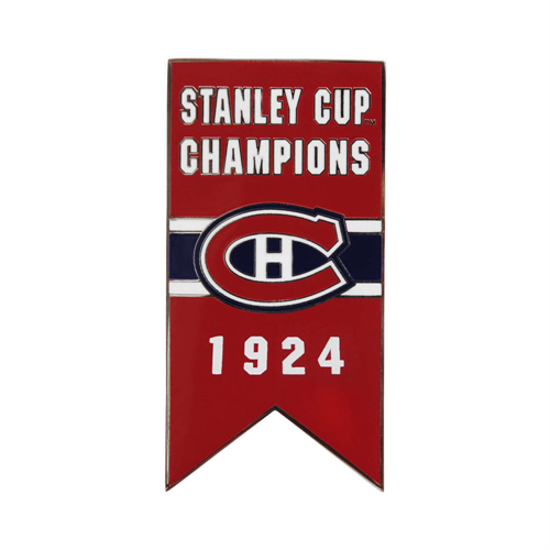 Montreal Canadiens NHL JF Sports 1924 Stanley Cup Championship Banner Pin