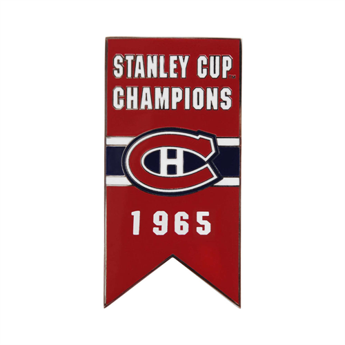 Montreal Canadiens NHL JF Sports 1965 Stanley Cup Championship Banner Pin