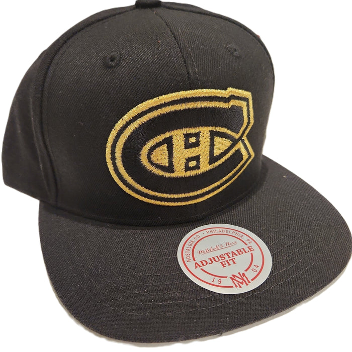 Montreal Canadiens NHL Mitchell & Ness Men's Black Gold Touch Snapback