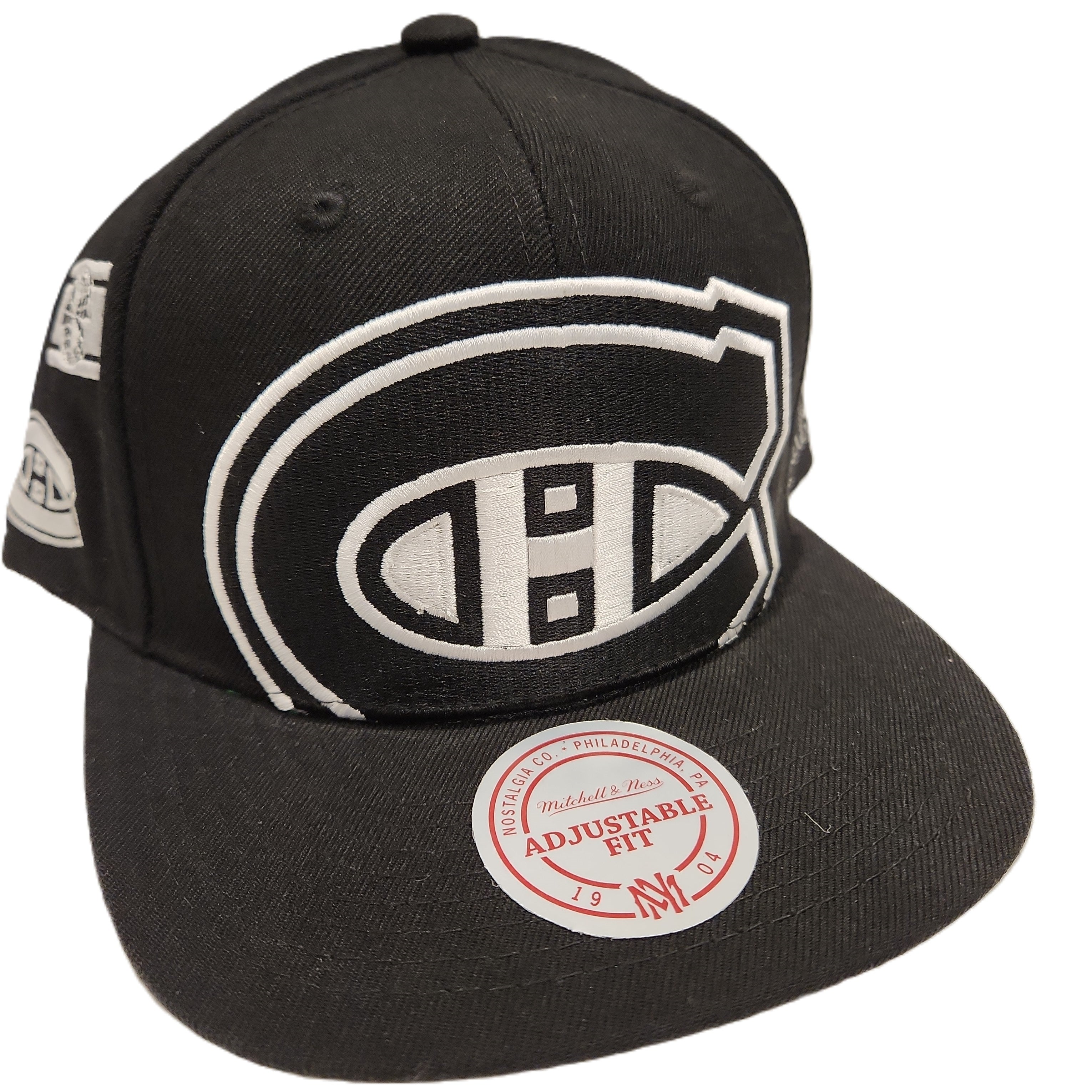 Casquette Snapback NHL Mitchell & Ness des Canadiens de Montréal, noir/blanc, pour hommes