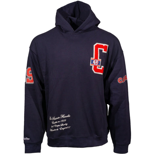Montreal Canadiens NHL Mitchell & Ness Men's Navy College Dropout Hoodie