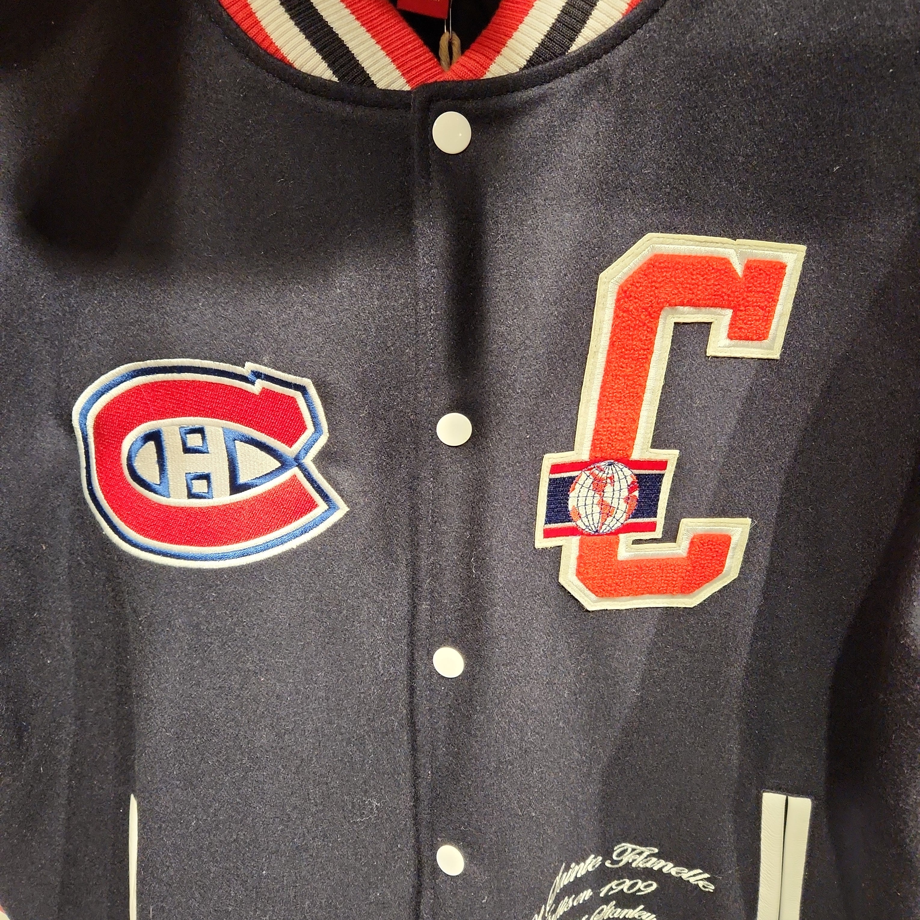 Montreal Canadiens NHL Mitchell & Ness Men’s Navy/Red Varsity Jacket