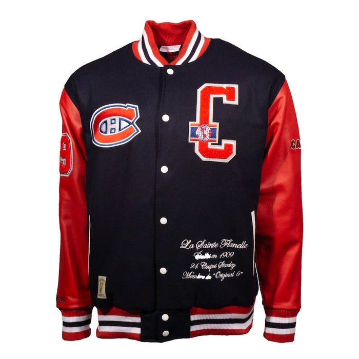 Montreal Canadiens NHL Mitchell & Ness Men’s Navy/Red Varsity Jacket