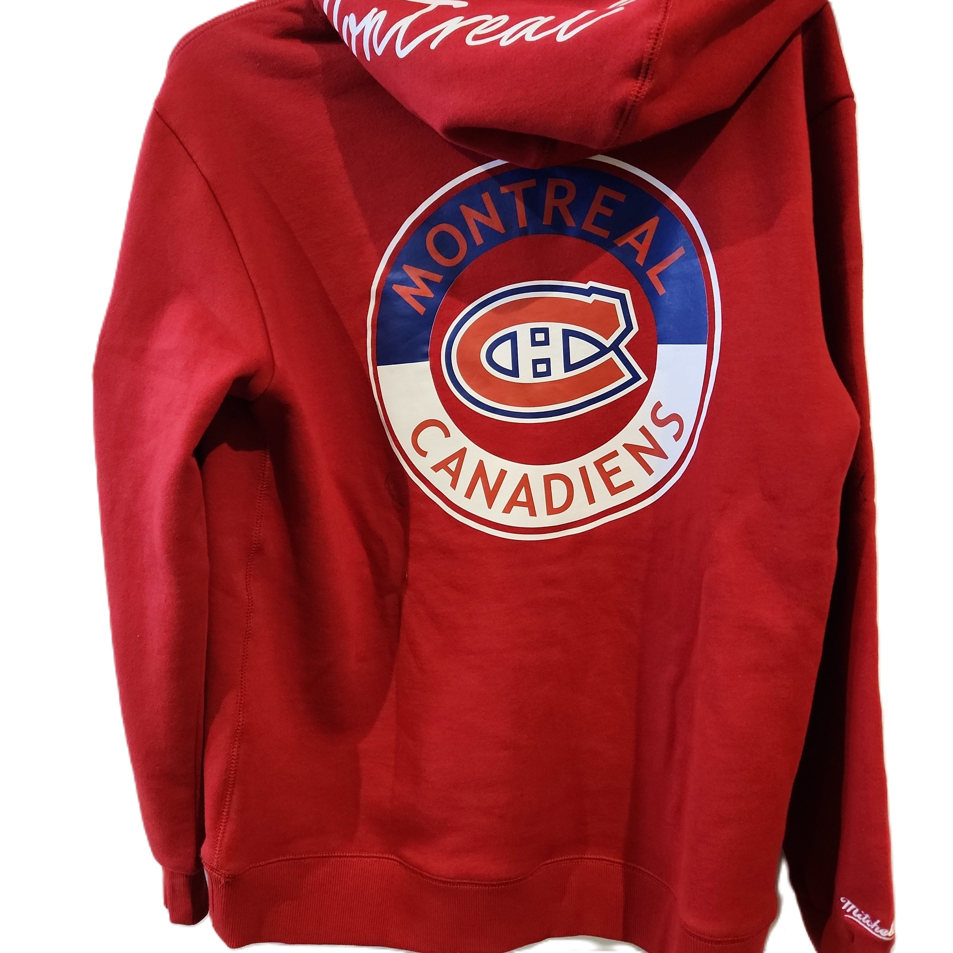 Sweat à capuche en polaire rouge City Collection NHL Mitchell & Ness des Canadiens de Montréal pour hommes