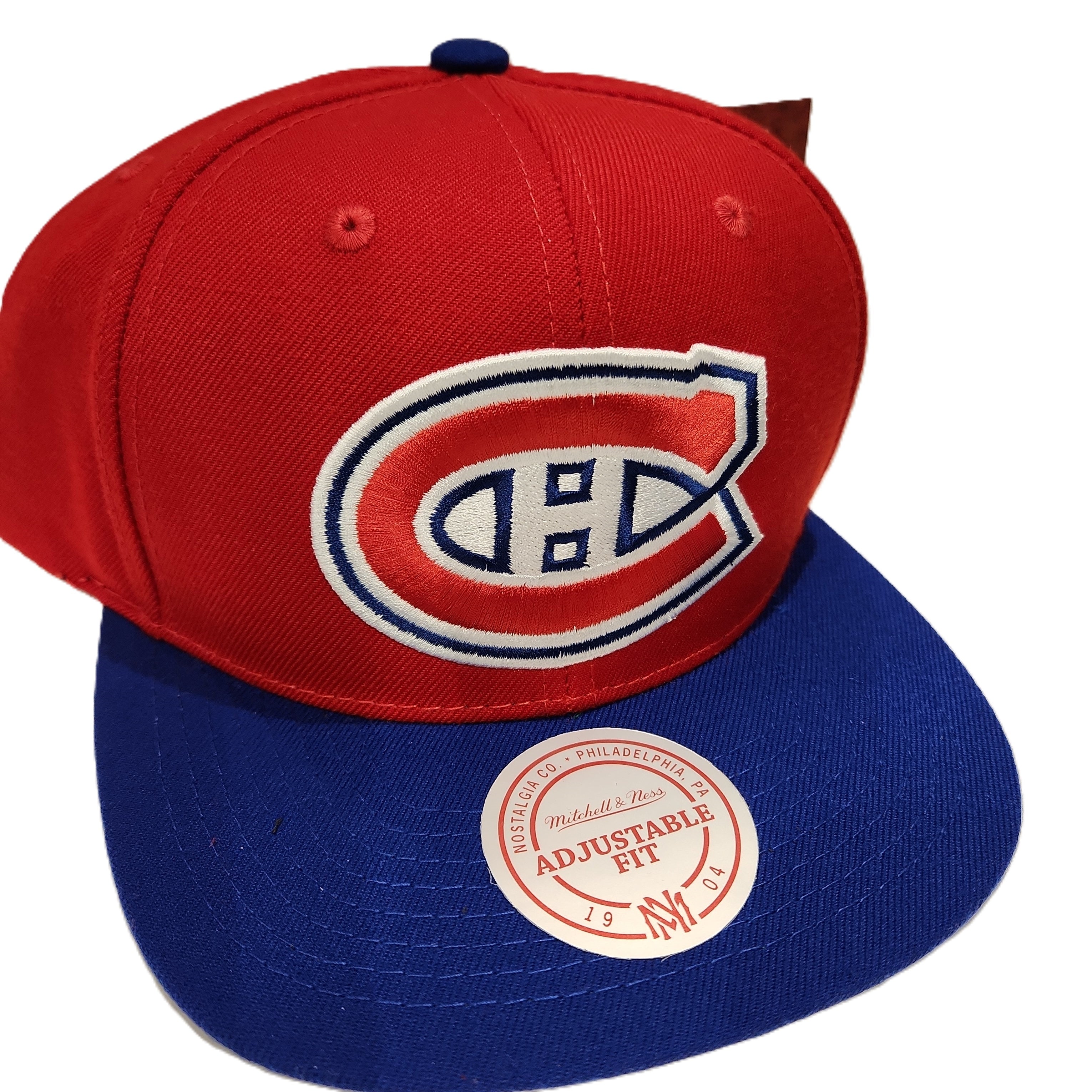 Casquette Snapback rouge bicolore NHL Mitchell & Ness des Canadiens de Montréal