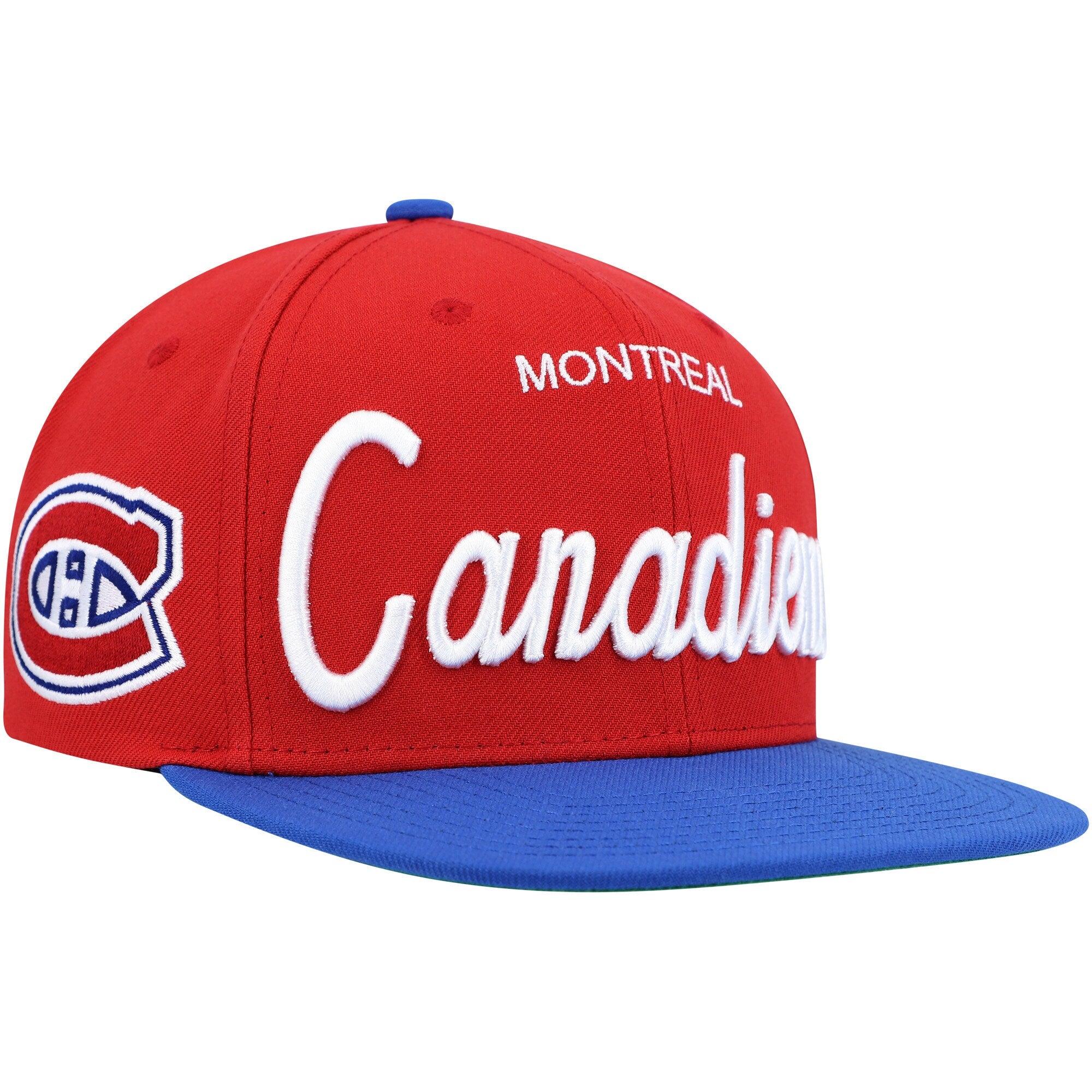 Montreal Canadiens NHL Mitchell & Ness Men's Red Vintage Script Snapback