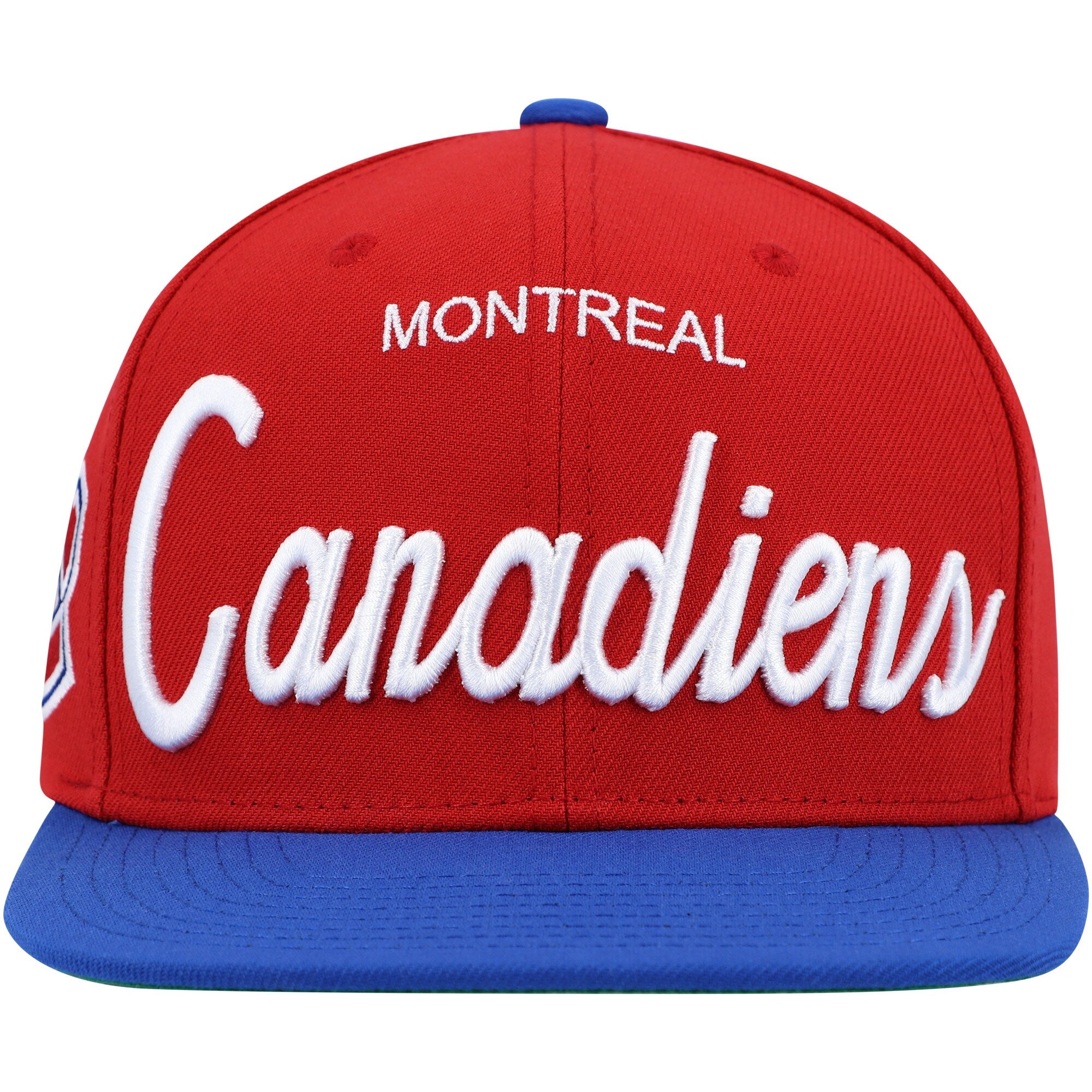 Montreal Canadiens NHL Mitchell & Ness Men's Red Vintage Script Snapback