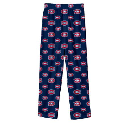 Montreal Canadiens NHL Outerstuff Kids Navy Team Logo Print Pyjama Pants