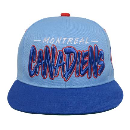 Montreal Canadiens NHL Outerstuff Youth Light Blue Special Edition 2.0 Script Deadstock Snapback