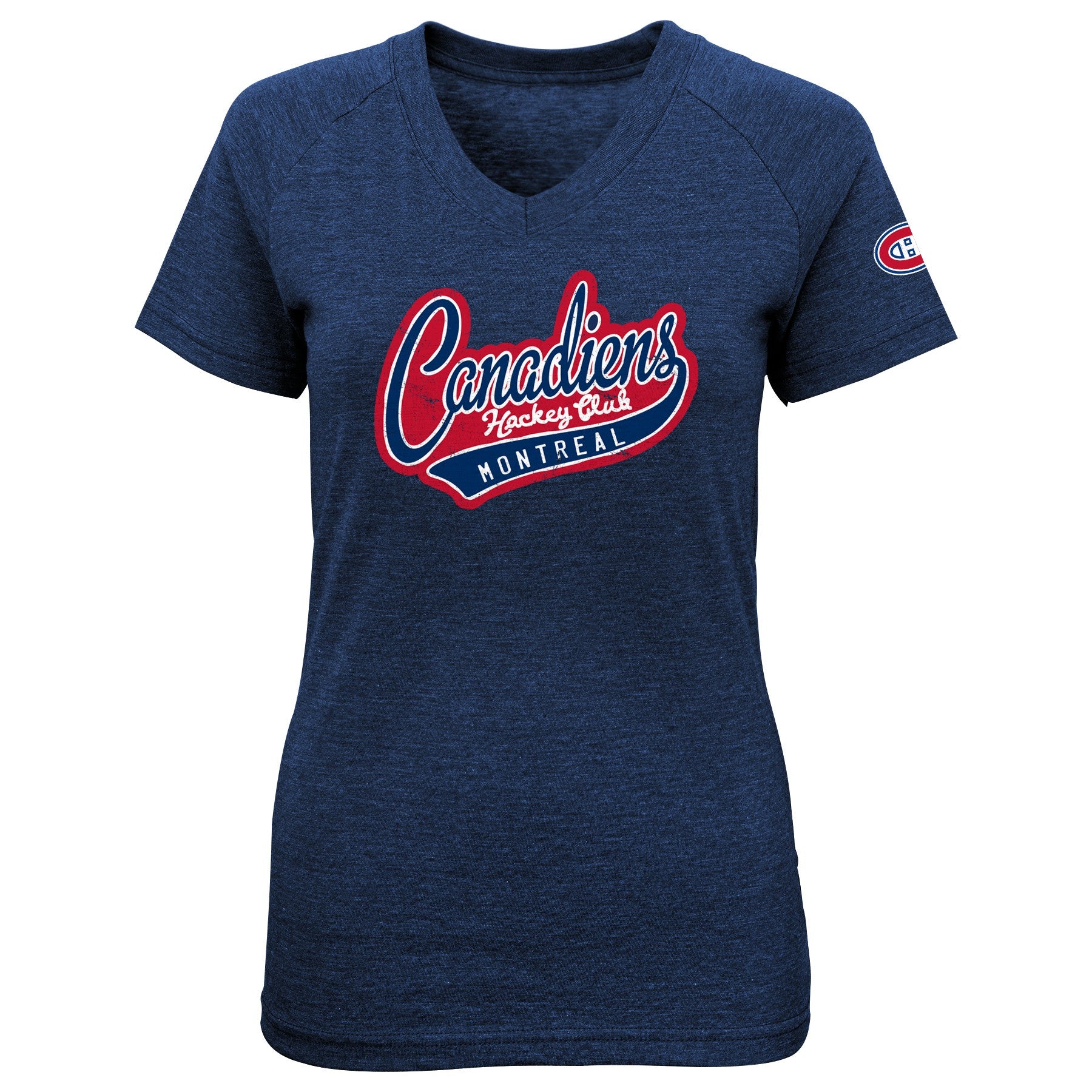 Montreal Canadiens NHL Outerstuff Youth Navy Fan Fare V-Neck T-Shirt