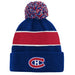 Montreal Canadiens NHL Outerstuff Youth Navy/Red Special Edition Birdseye Cuff Pom Knit Hat