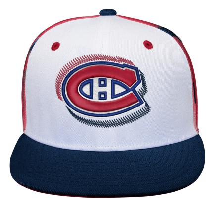 Montreal Canadiens NHL Outerstuff Youth Tricolor Paint Splatter Fashion Flat Brim Snapback