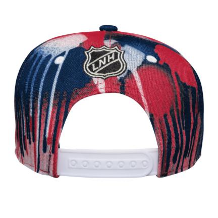 Montreal Canadiens NHL Outerstuff Youth Tricolor Paint Splatter Fashion Flat Brim Snapback