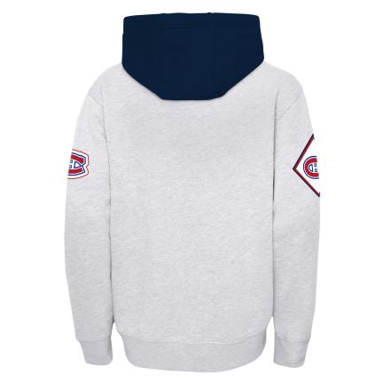 Montreal Canadiens NHL Outerstuff Youth White Star Shoutout Oversize Pullover Fleece Hoodie