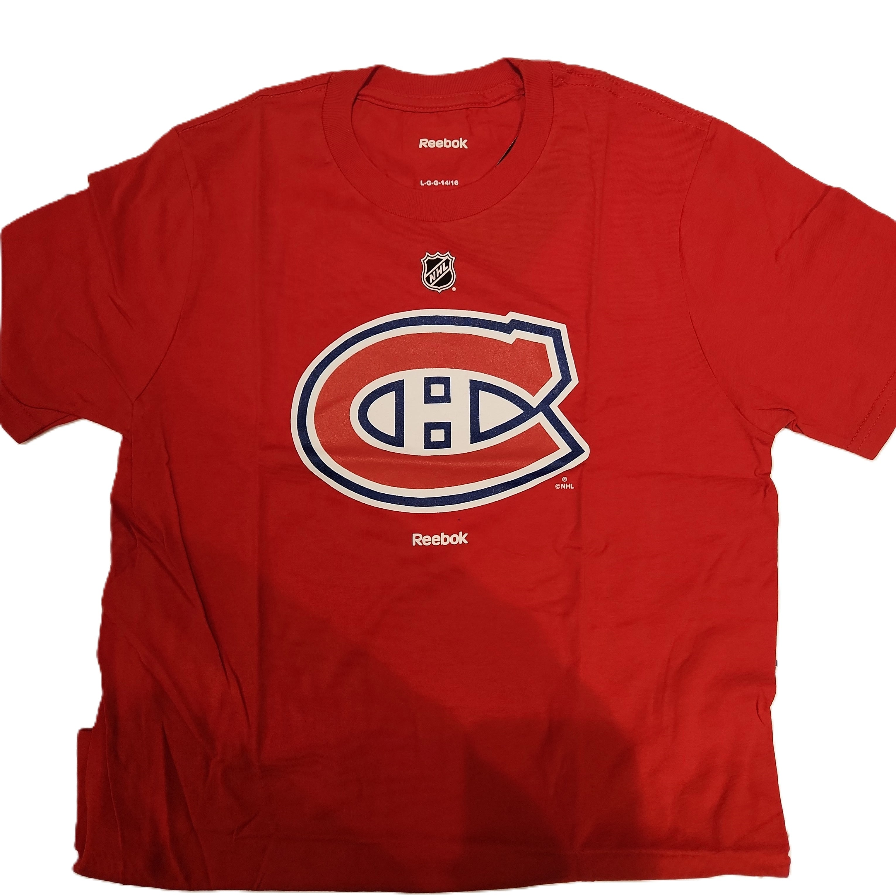 T-shirt Reebok rouge avec logo de base pour jeunes des Canadiens de Montréal de la LNH