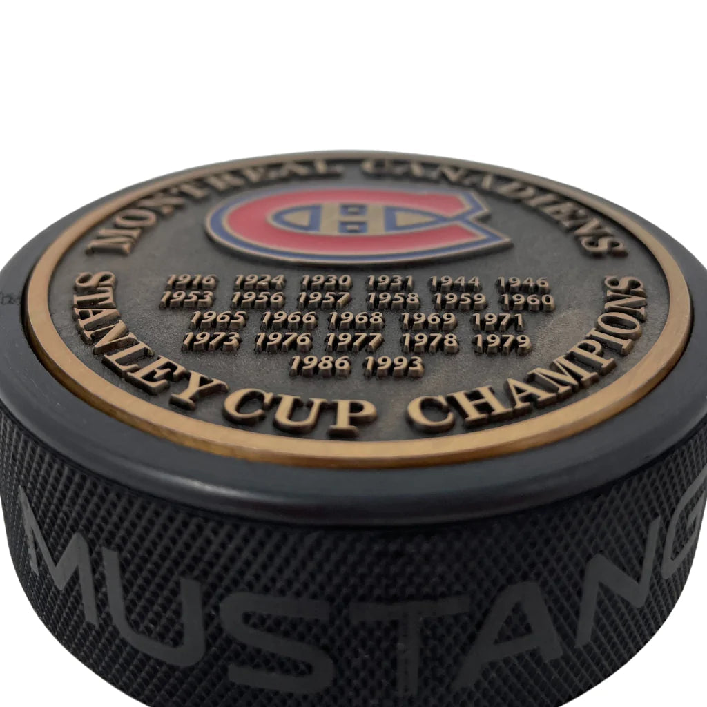 Montreal Canadiens NHL Stanley Cup Years Medallion Hockey Puck