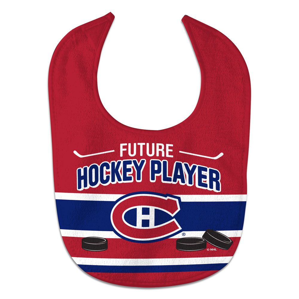 Montreal Canadiens NHL WinCraft Red Future Hockey Player Baby Bib