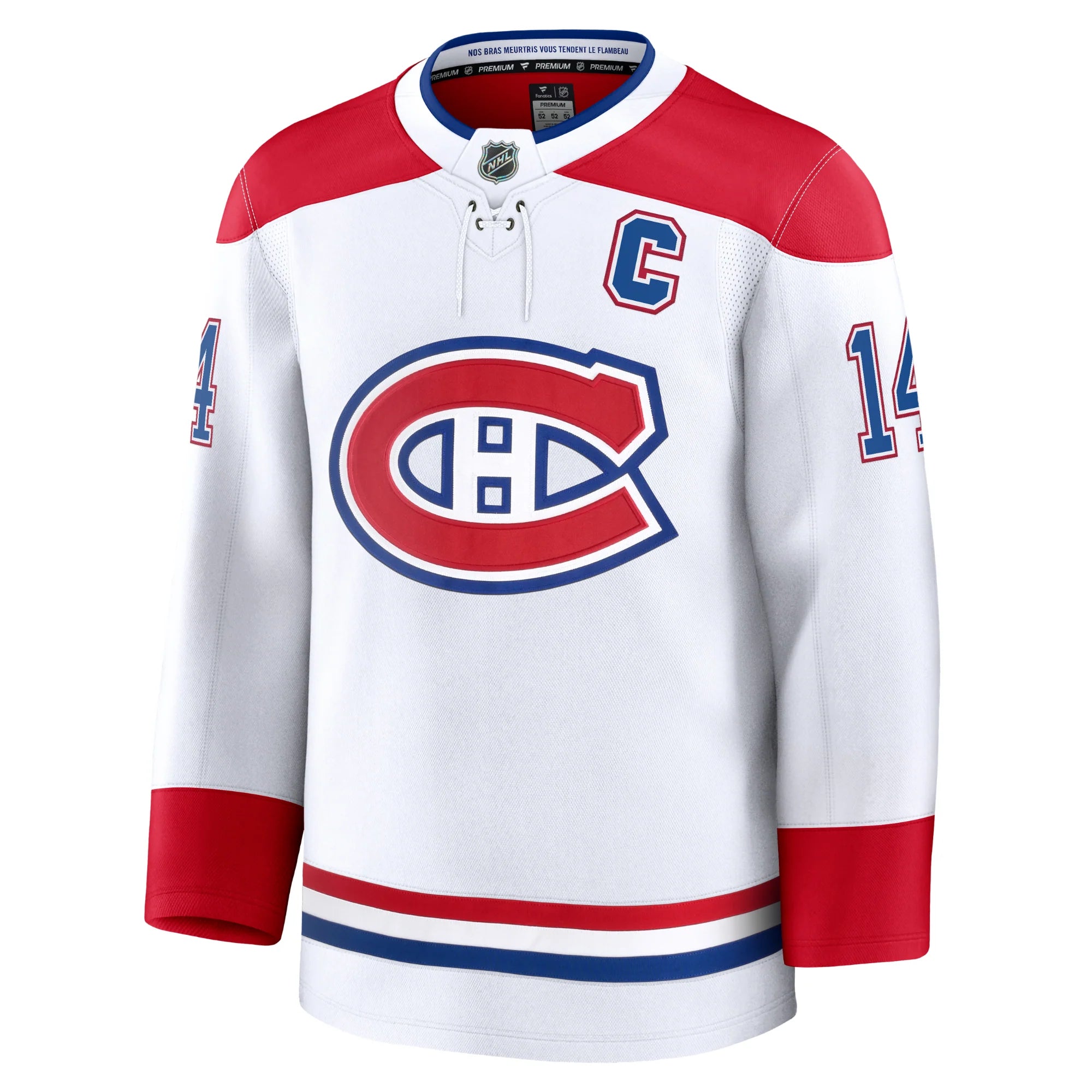 Nick Suzuki Montreal Canadiens NHL Fanatics Branded Men's White Pro-Stitched Premium Jersey