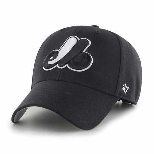 Montreal Expos MLB 47 Brand Men's Black MVP Adjustable Hat