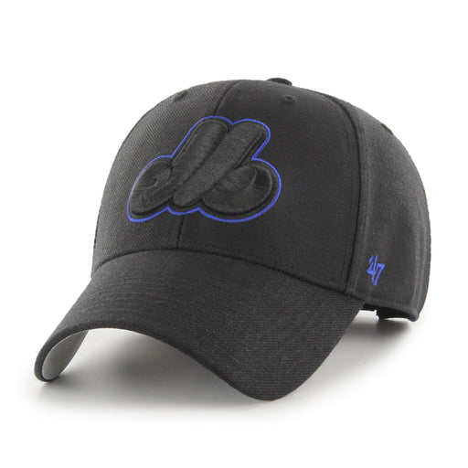 Montreal Expos MLB 47 Brand Men's Black Outline MVP Adjustable Hat