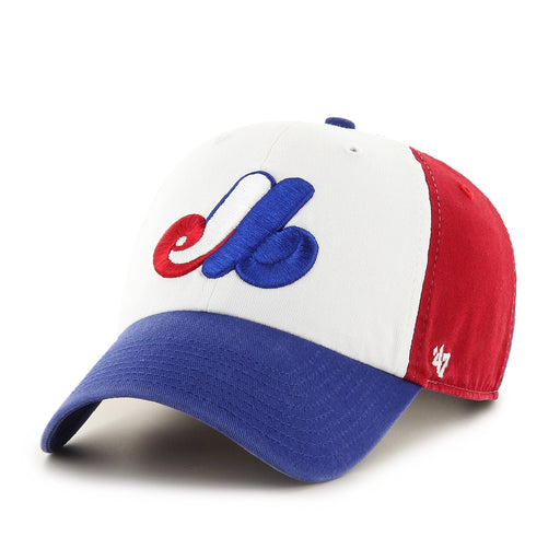 Montreal Expos MLB 47 Brand Men's Tricolor Clean Up Adjustable Hat