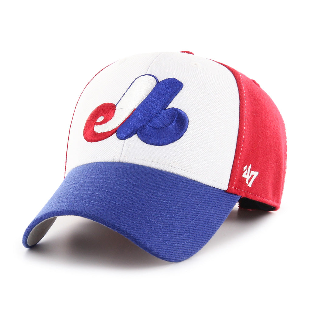 Montreal Expos MLB 47 Brand Men's Tricolor Cooperstown MVP Adjustable Hat