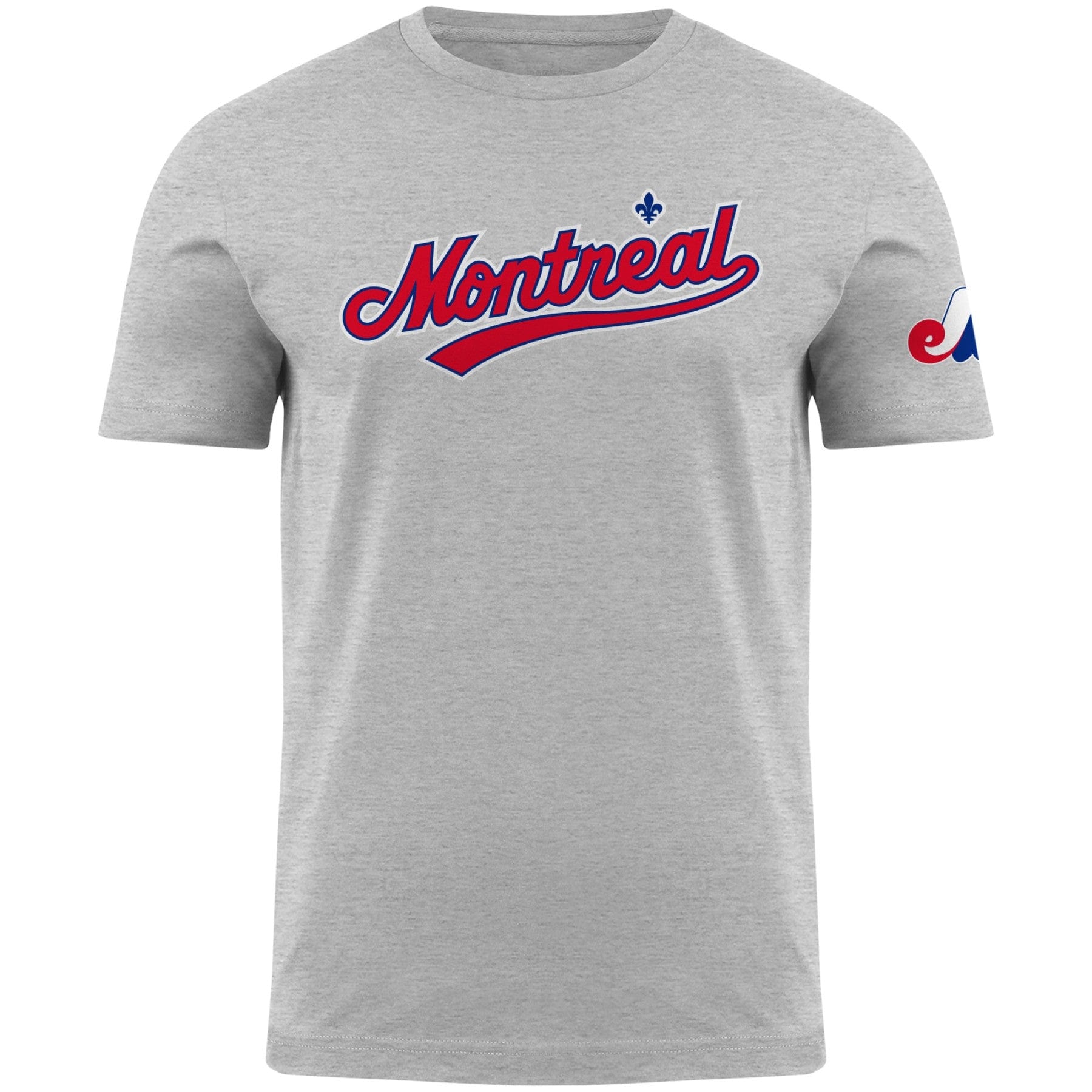 Montreal Expos MLB Bulletin Men's Athletic Grey On the Road T-Shirt