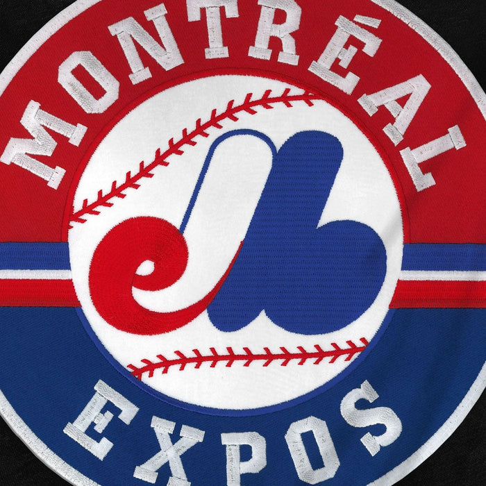 Montreal Expos MLB Bulletin Men's Black 1992-2004 Cooperstown Express Twill Logo Hoodie
