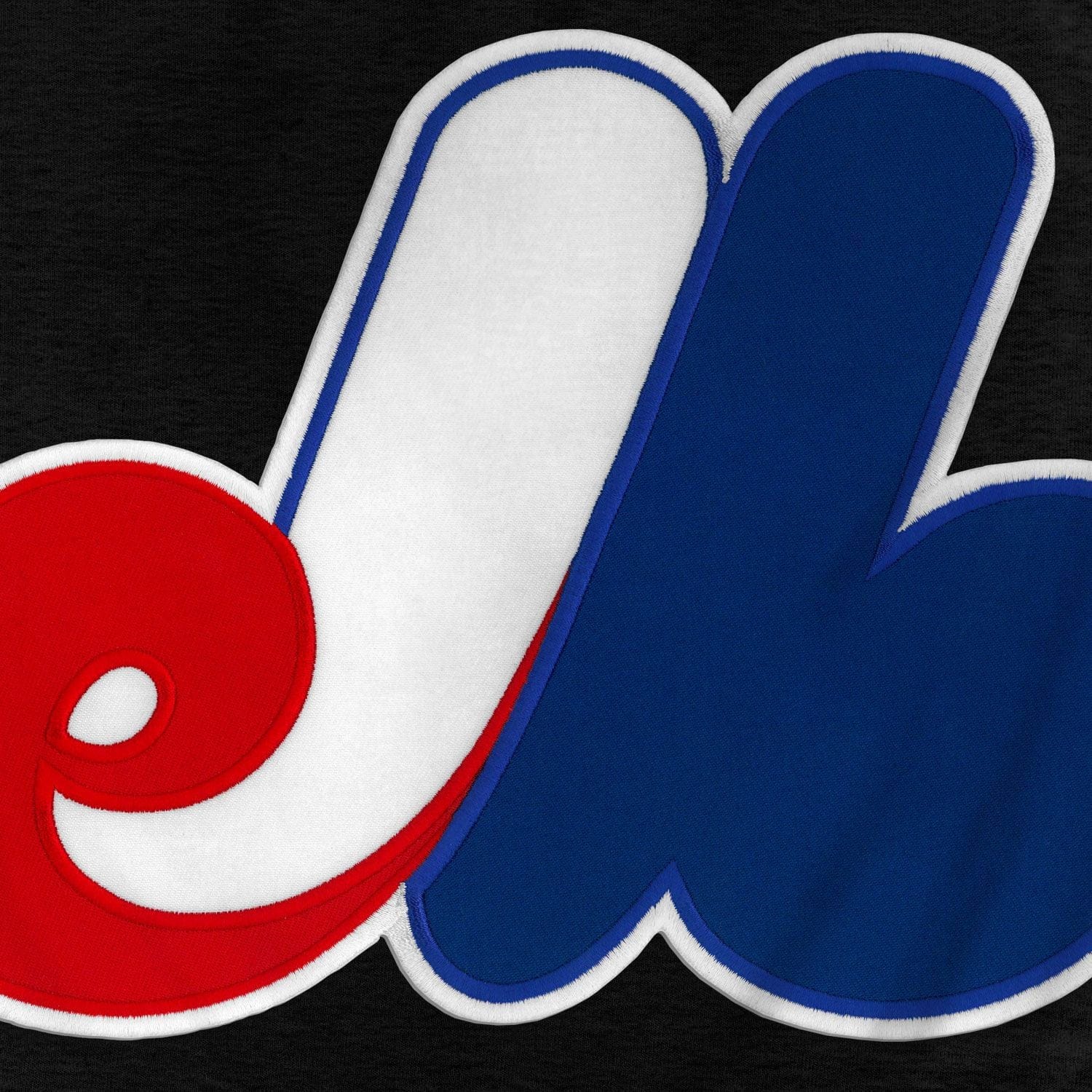 Montreal Expos MLB Bulletin Men's Black Cooperstown Express Twill Logo Hoodie