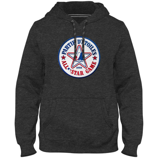 Montreal Expos MLB Bulletin Men's Charcoal 1982 All Star Game Cooperstown Express Twill Logo Hoodie