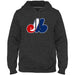 Montreal Expos MLB Bulletin Men's Charcoal Cooperstown Express Twill Logo Hoodie