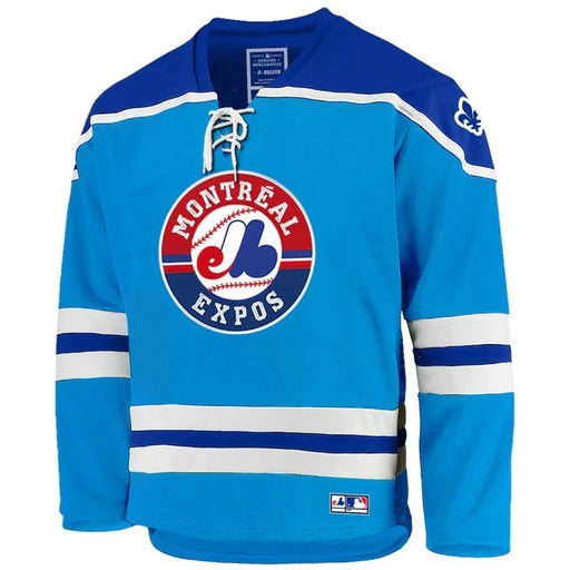 Montreal Expos MLB Bulletin Men's Light Blue Cooperstown Crested Jersey