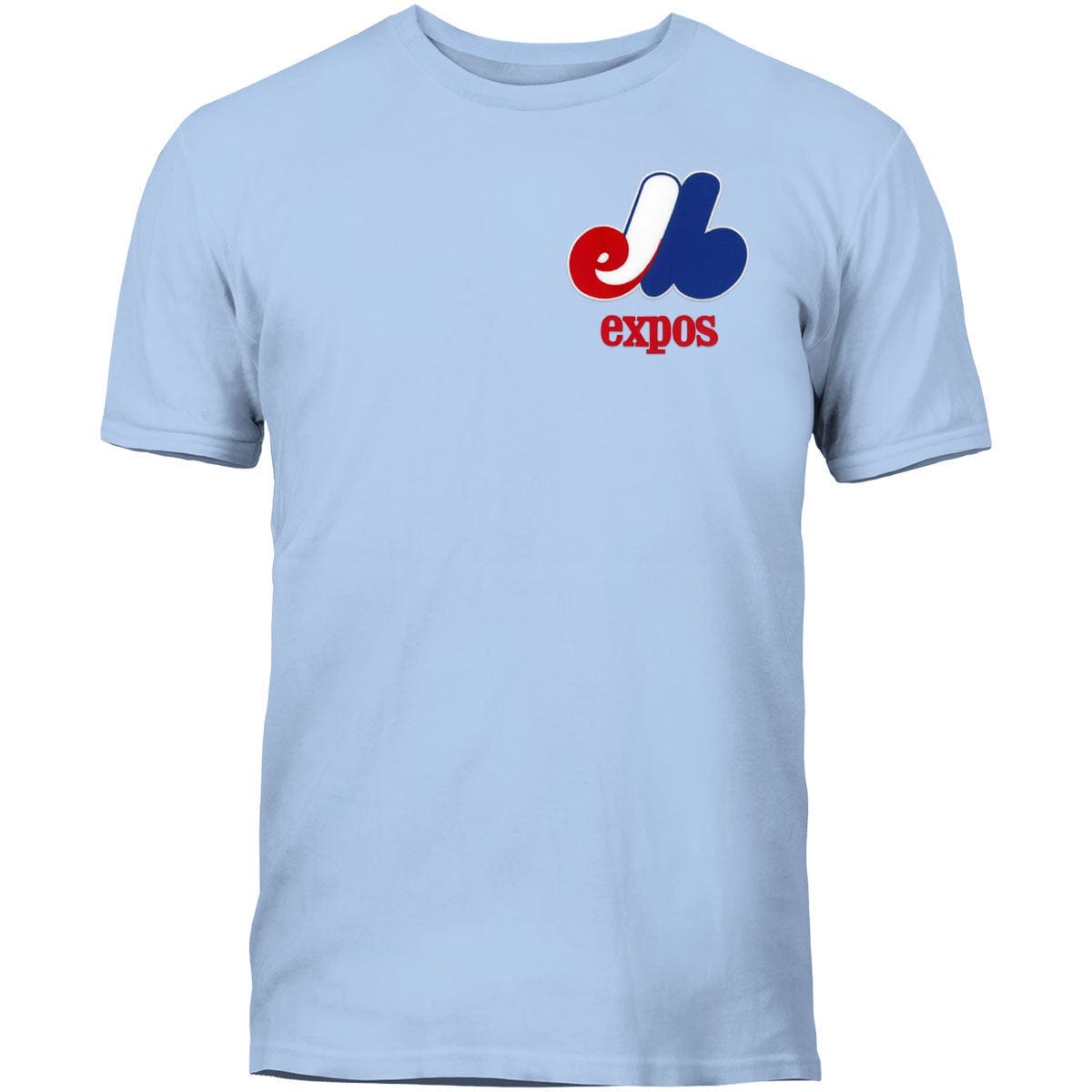 Montreal Expos MLB Bulletin Men's Light Blue Distressed Logo Heathered —