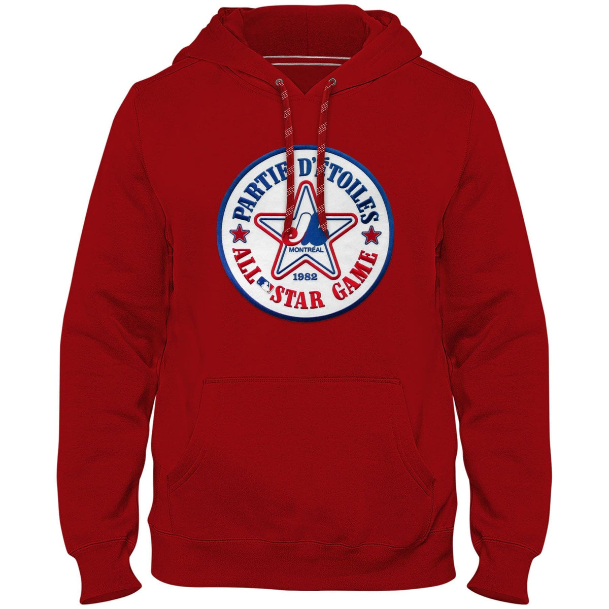 Montreal Expos MLB Bulletin Youth Red Distressed Logo Hoodie —