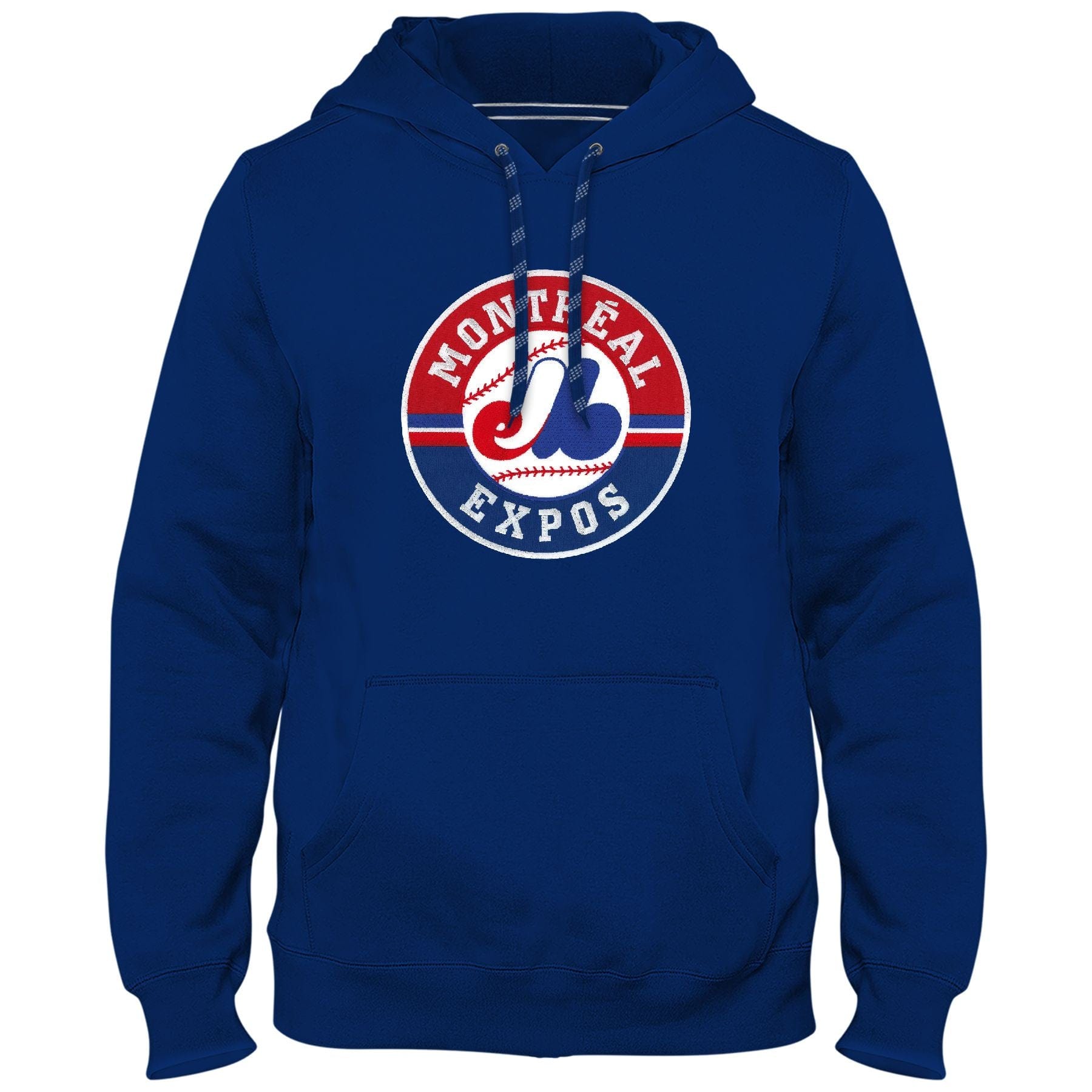 Montreal Expos MLB Bulletin Men's Royal Blue 1992-2004 Cooperstown Express Twill Logo Hoodie