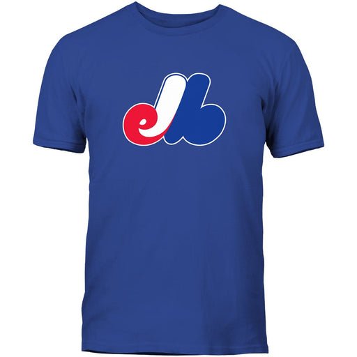 Montreal Expos MLB Bulletin Men's Royal Blue Basic Logo T-Shirt