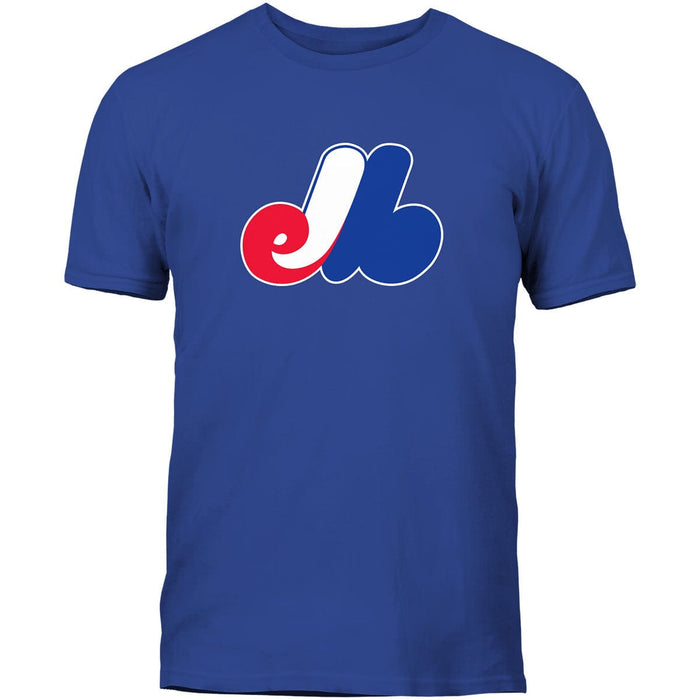 Montreal Expos MLB Bulletin Men's Royal Blue Basic Logo T-Shirt ...