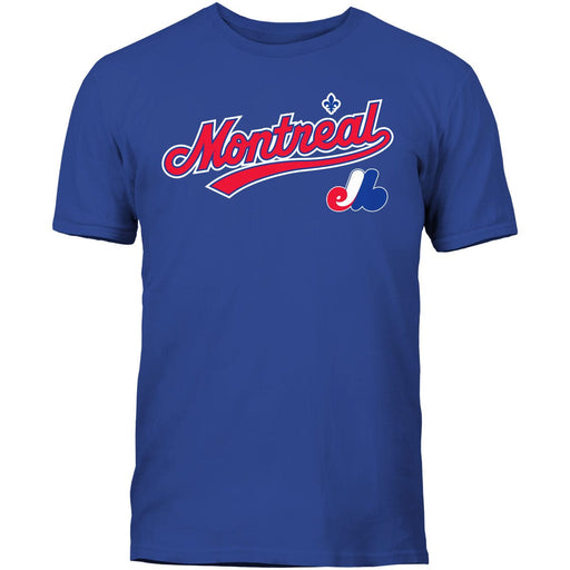  Bulletin Montreal Expos MLB Youth 92-2004 Logo T-Shirt - Royal  - Small-6-8 : Sports & Outdoors