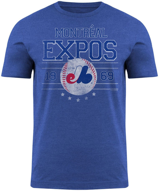 Montreal Expos MLB Bulletin Men's Royal Blue Punchout T-Shirt