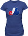 Montreal Expos MLB Bulletin Women's Royal Blue Basic Logo T-Shirt