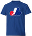 Montreal Expos MLB Bulletin Youth Royal Blue Basic Logo T-Shirt